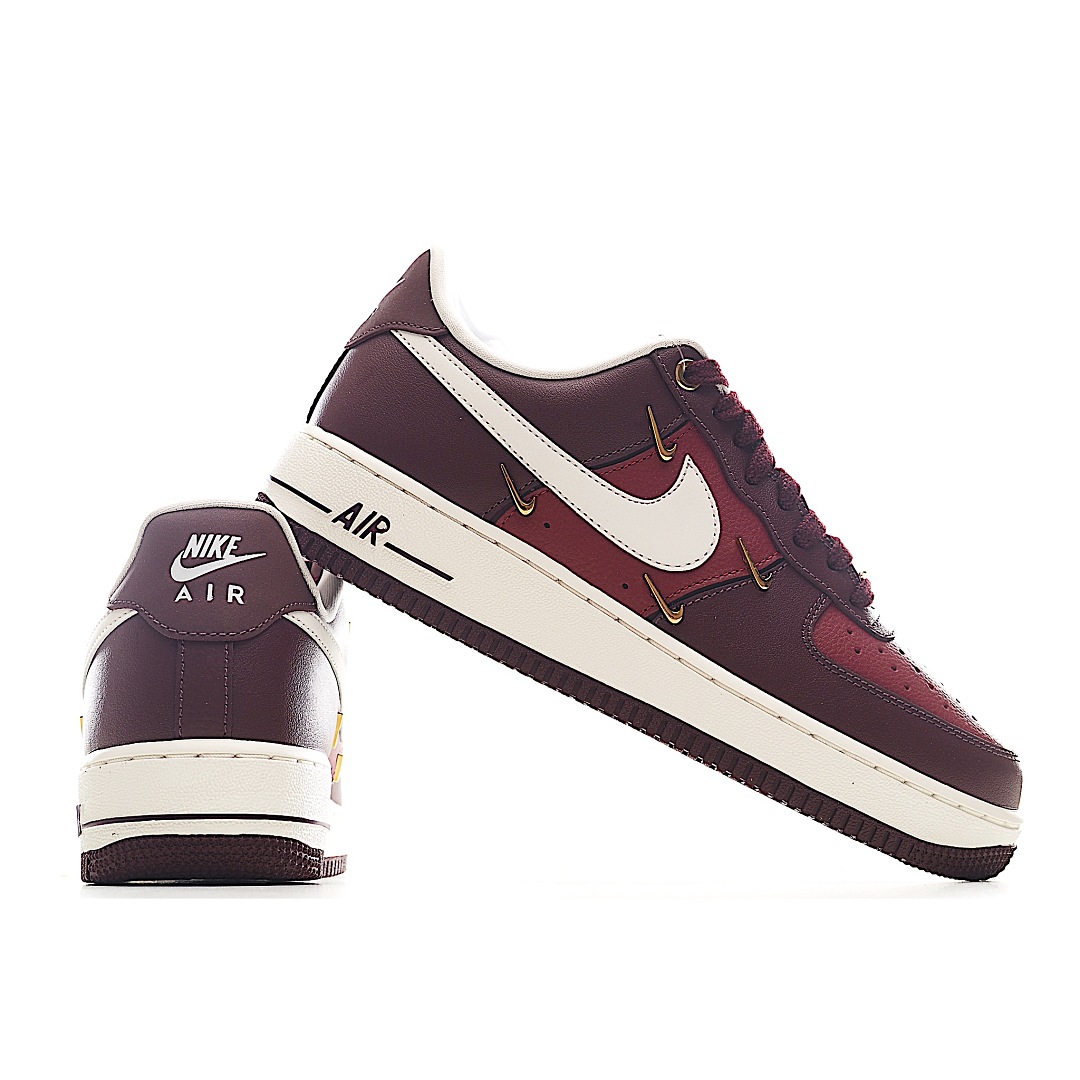 【200Y】【HY】【IR0485-611】AF-1四勾棕红